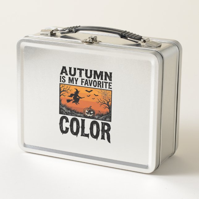 Lunch Box Couleur préférée d'automne Halloween Citrouille Ve (Devant)