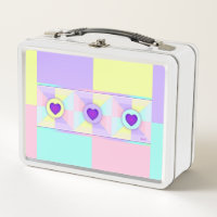 Couleurs pastel & coeurs violets battre