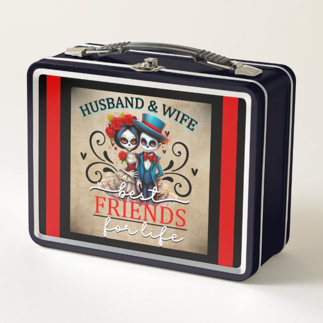 Lunch Box Couple Couple Sugar Crâne (Devant)