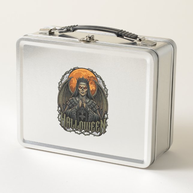 Lunch Box Couronne d'ailes de nonne démon de Halloween Lune  (Devant)