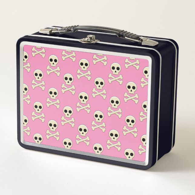 Lunch Box Crâne avec os (Devant)