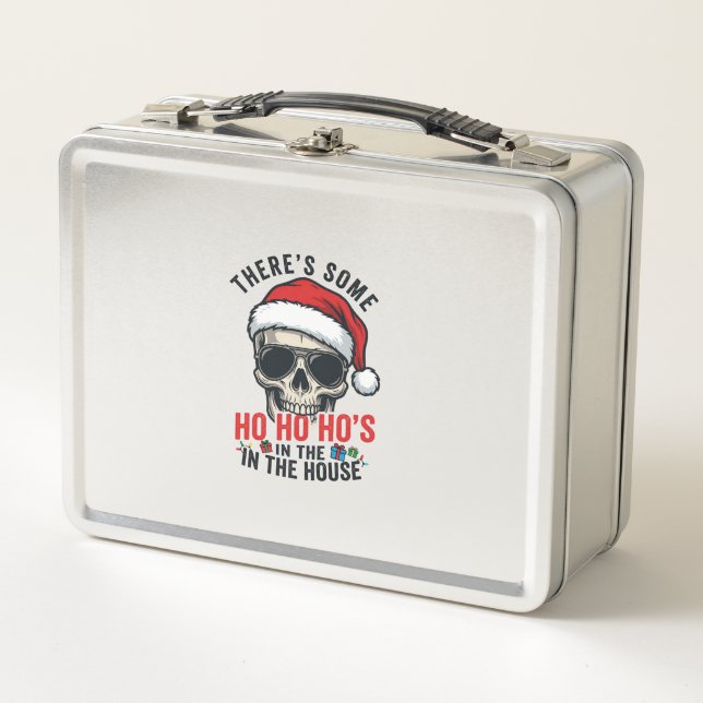 Lunch Box Crâne de Noël Ho Ho Ho Humour Design (Devant)