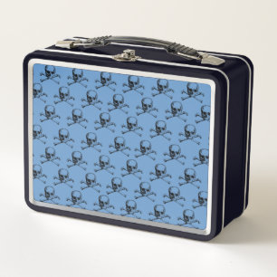 Lunch Box Crâne et os croisés vintage
