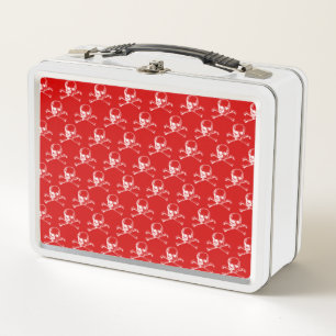 Lunch Box Crâne et os croisés vintage