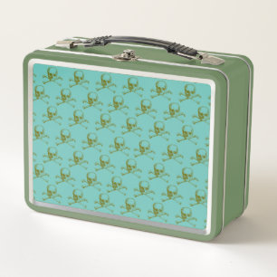 Lunch Box Crâne et os croisés vintage