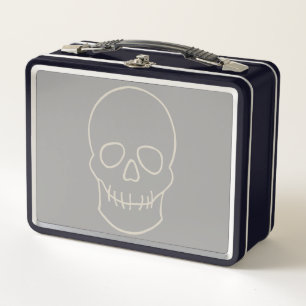 Lunch Box Crâne - Gris fantôme et Blanc osseux