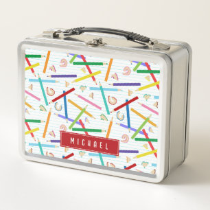 Lunch Box Crayons colorés École Motif pour enfants