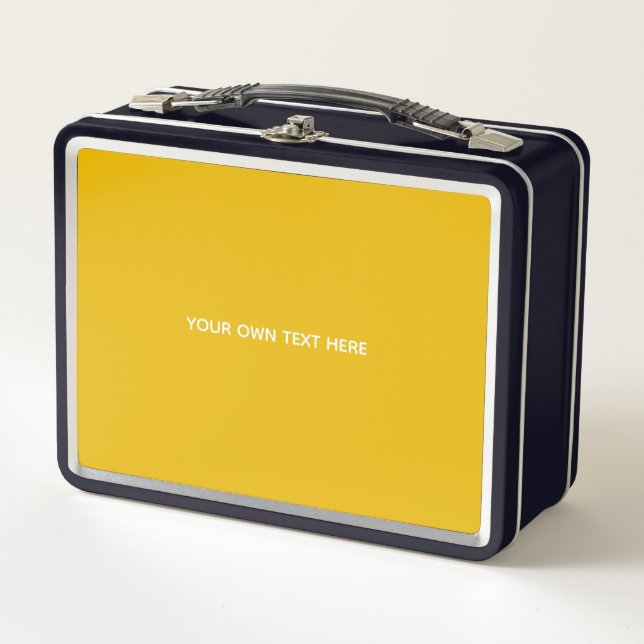 Lunch Box Créez Votre Propre Conception Personnalisée Jaune (Devant)
