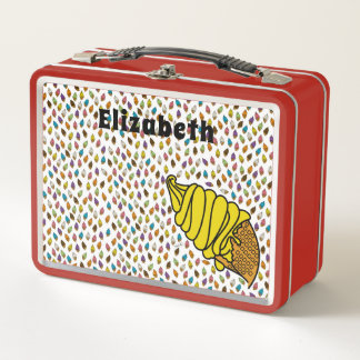 Lunch Box Crème de glace - Texte personnalisé couleur Mango