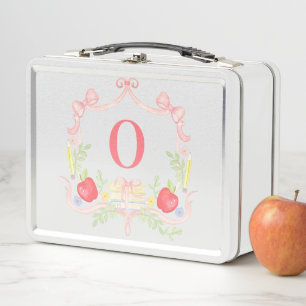 Lunch Box Crest de monogramme scolaire