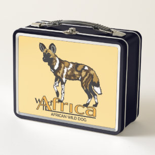 Lunch Box Crocodile du Nil.Chien sauvage africain. Afrique s