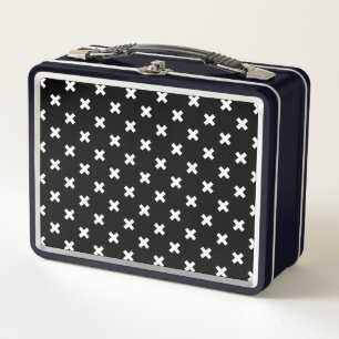 Lunch Box Croix blanche sur le noir