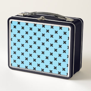 Lunch Box Croix noire sur le bleu bébé