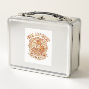 Lunch Box Ctrl Alt Meow Chat Gamer Tech Vintage Vector Art S
