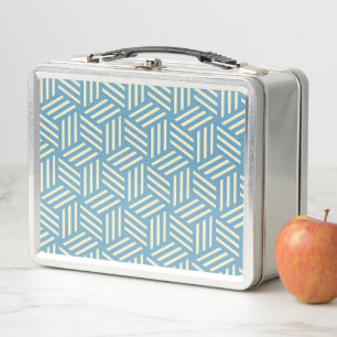 Lunch Box Cubes d'illusion optique Abstraite rétro Motif ble