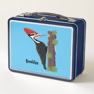 Lunch Box Cue drôle Pileated woodpecker dessin d'illustratio