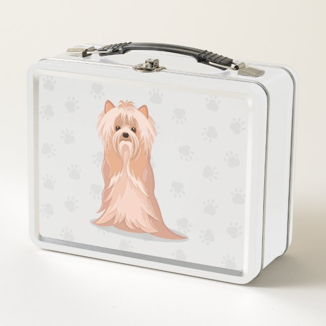 Lunch Box Curte Yorkshire Terrier Anniversaire (Devant)