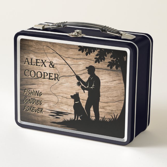 Lunch Box Custom Fisherman and Dog Fishing Box Cadeau pour p (Devant)