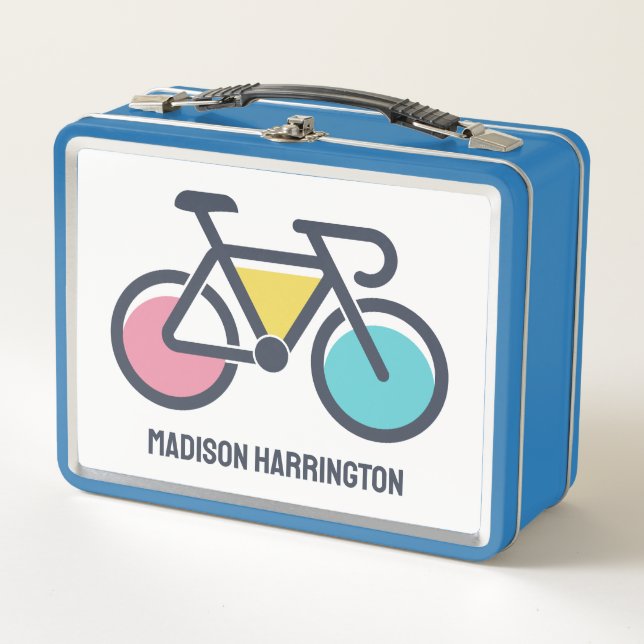 Lunch Box Custom Name Cycling (Devant)