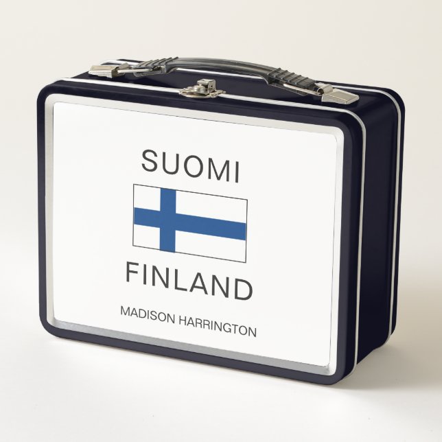 Lunch Box Custom Name Suomi Finland (Devant)