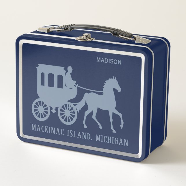 Lunch Box Custom Name & Text Mackinac Island (Devant)