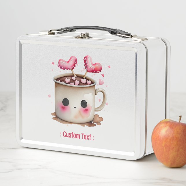 Lunch Box Cute aquarelle cacao chaud Mug (En situation)