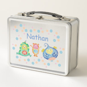 Lunch Box Cute aquarelle Petits monstres Personnalisés
