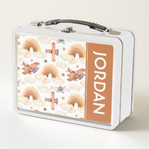 Lunch Box Cute aquarelle Rainbow Motif d'avion