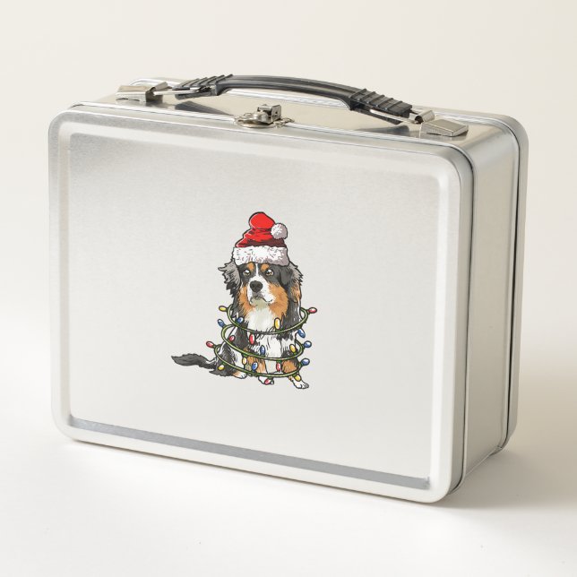 Lunch Box Cute berger australien Père Noël Christmas Tree Li (Devant)