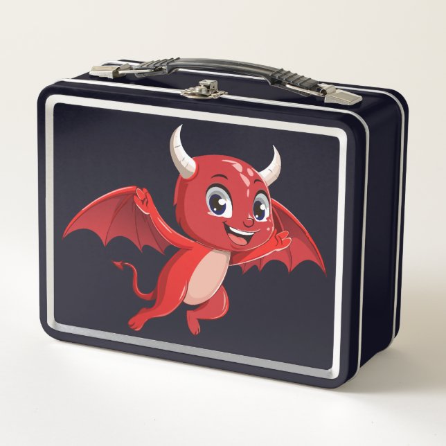 Lunch Box Cute cartoon flying devil (Devant)