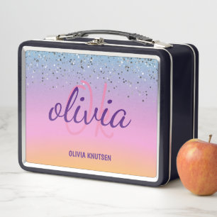 Lunch Box Cute Chic Parties scintillant violet rose Personna