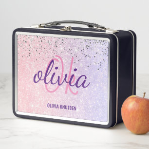 Lunch Box Cute Chic Parties scintillant violet rose Personna