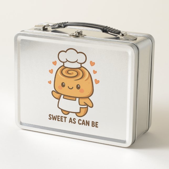 Lunch Box "Cute Cinnamon Roll Chef - Kawaii Baking Design" (Devant)
