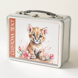 Lunch Box Cute cougar American School Bibliothèque cadeaux p