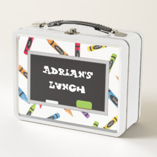 Lunch Box Cute Crayons et Chalkboard