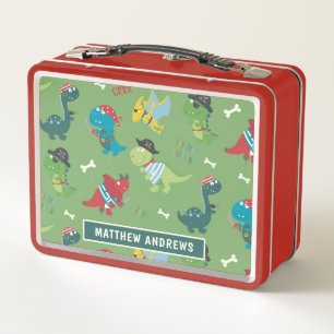 Lunch Box Cute Dinosaur Nom personnalisé Moderne