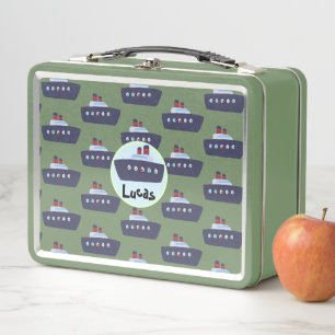 Lunch Box Cute dinosaure bateau croisière Retour à Motif sco