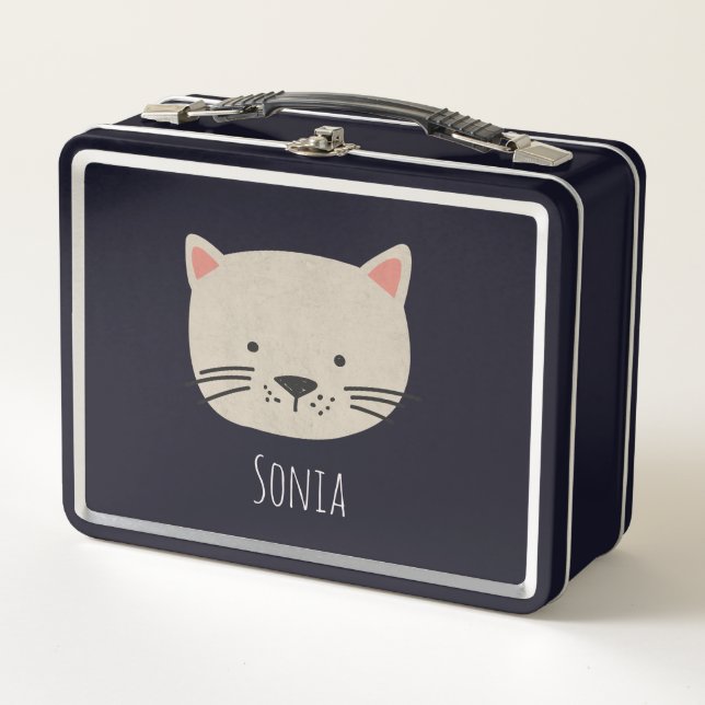 Lunch Box Cute face de chat Whimsical (Devant)