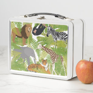 Lunch Box Cute Jungle Animaux Safari Garçon   Fille