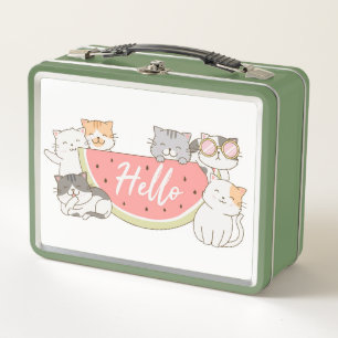 Lunch Box Cute Kittens avec Watermelon