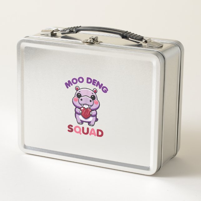 Lunch Box Cute Moo Deng Squad Baby Hippo Débardeur (Devant)