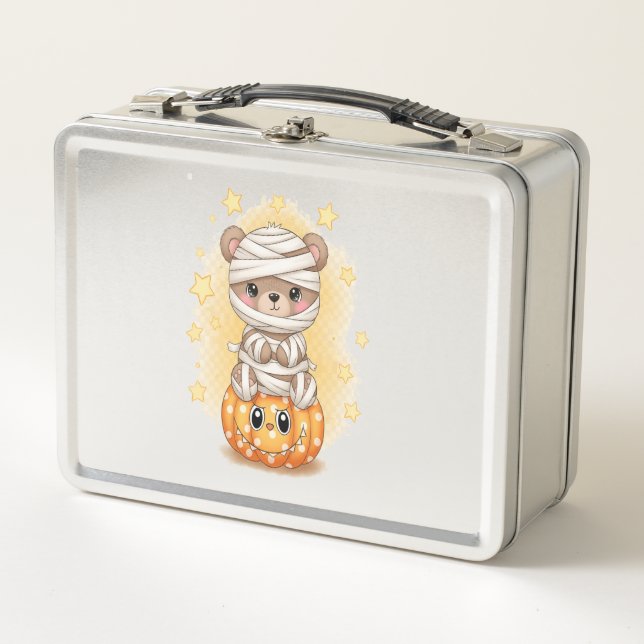 Lunch Box Cute Mummy Bear Halloween (Devant)
