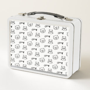 Lunch Box Cute Nerdy Chat & Paws, Cadeau Amoureux des chats,