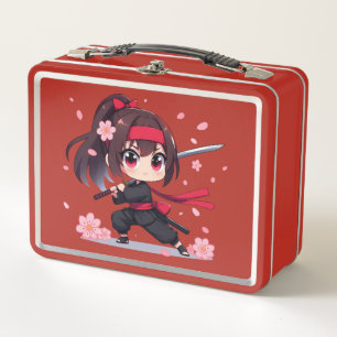 Lunch Box Cute ninja guerrière fille en fleur