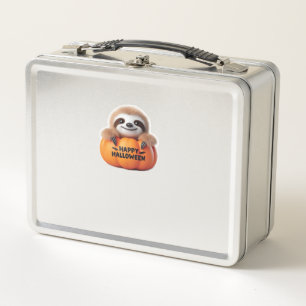 Lunch Box Cute Paresseux assis dans une citrouille. Texte Jo