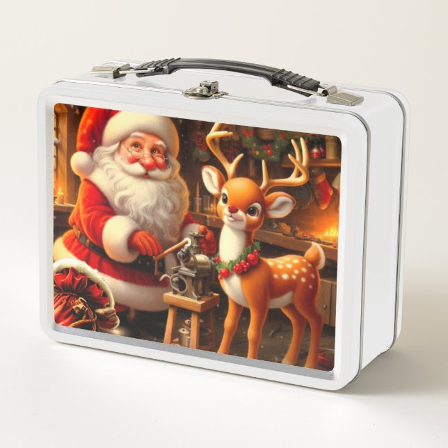 Lunch Box Cute Père Noël et Reindeer (Devant)
