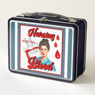 Lunch Box Cute Pinup_ Soins infirmiers dans mon sang