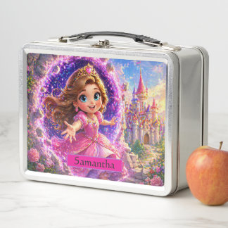 Lunch Box Cute Princess Magical Castle Fantasy Personalized