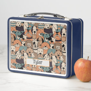 Lunch Box Cute race de chien personnalisée