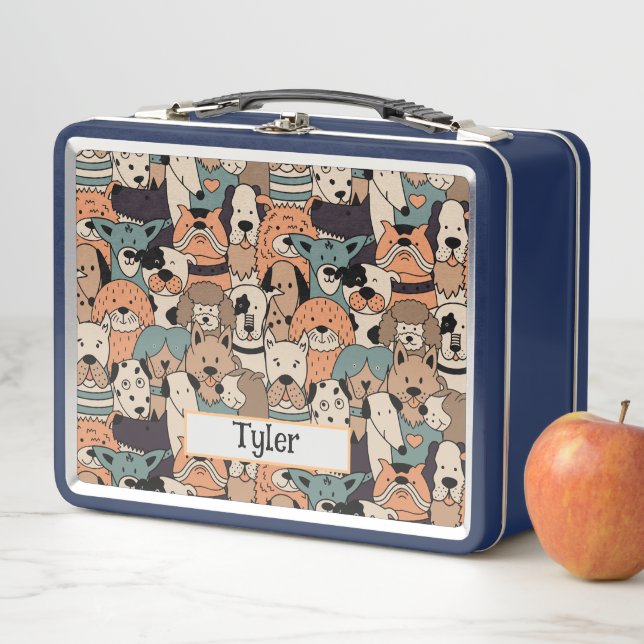 Lunch Box Cute race de chien personnalisée (En situation)